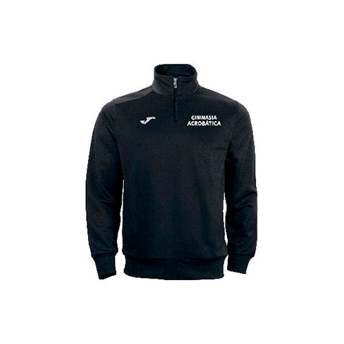 Sudadera negra con cremallera
